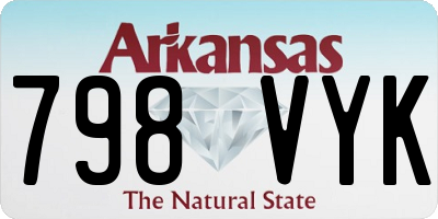 AR license plate 798VYK