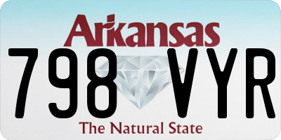 AR license plate 798VYR