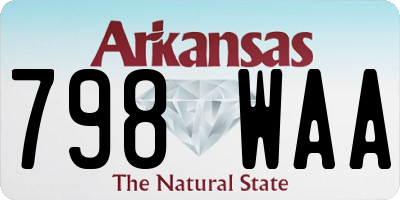 AR license plate 798WAA