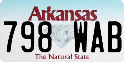 AR license plate 798WAB