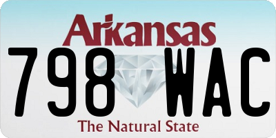 AR license plate 798WAC