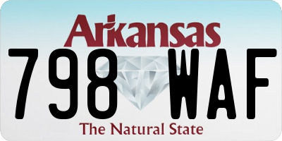 AR license plate 798WAF