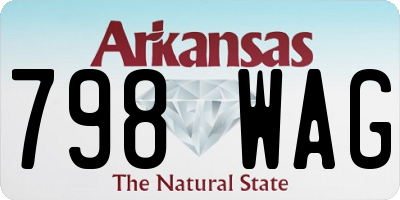 AR license plate 798WAG