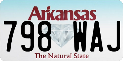 AR license plate 798WAJ