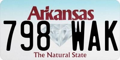 AR license plate 798WAK