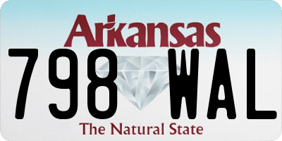 AR license plate 798WAL