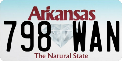 AR license plate 798WAN