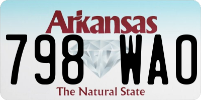 AR license plate 798WAO