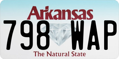 AR license plate 798WAP
