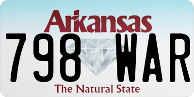AR license plate 798WAR