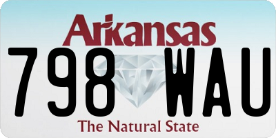 AR license plate 798WAU