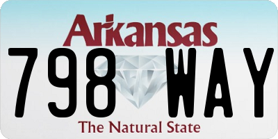 AR license plate 798WAY