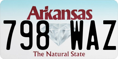 AR license plate 798WAZ