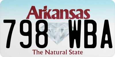 AR license plate 798WBA