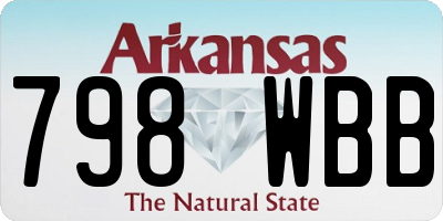 AR license plate 798WBB