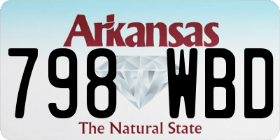 AR license plate 798WBD