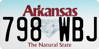 AR license plate 798WBJ