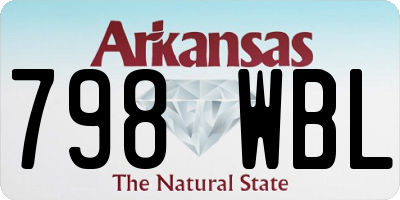 AR license plate 798WBL