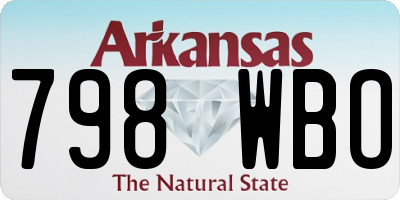 AR license plate 798WBO
