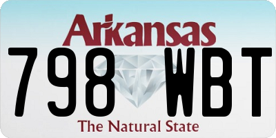 AR license plate 798WBT