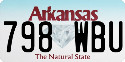 AR license plate 798WBU