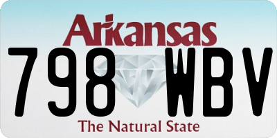 AR license plate 798WBV