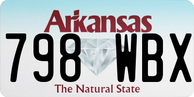 AR license plate 798WBX