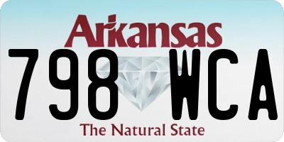 AR license plate 798WCA