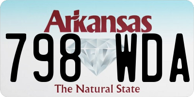 AR license plate 798WDA