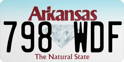 AR license plate 798WDF