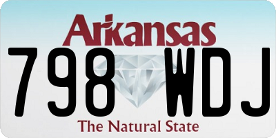 AR license plate 798WDJ