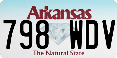 AR license plate 798WDV