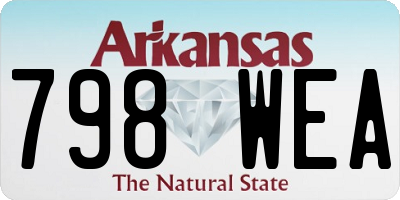 AR license plate 798WEA