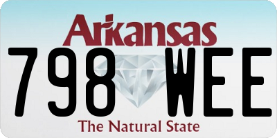 AR license plate 798WEE