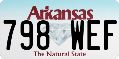 AR license plate 798WEF