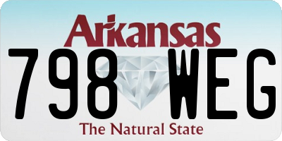 AR license plate 798WEG