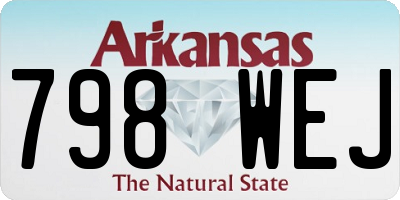 AR license plate 798WEJ