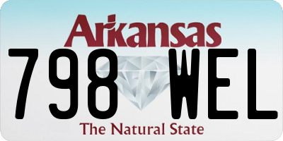 AR license plate 798WEL