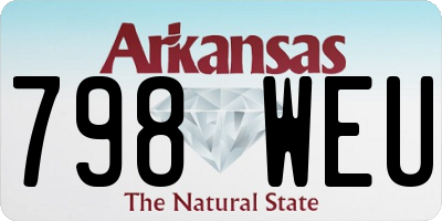 AR license plate 798WEU
