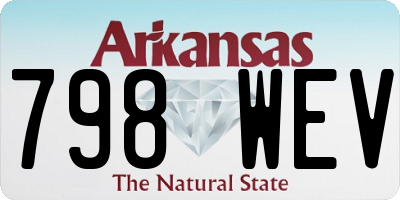 AR license plate 798WEV