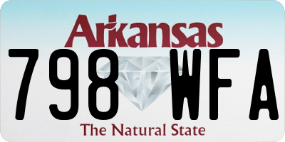 AR license plate 798WFA