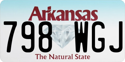 AR license plate 798WGJ