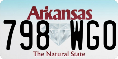 AR license plate 798WGO