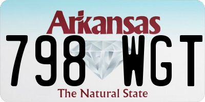 AR license plate 798WGT