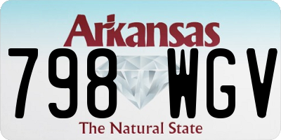AR license plate 798WGV