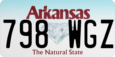 AR license plate 798WGZ