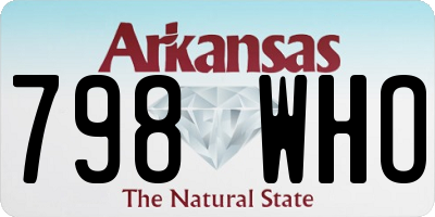 AR license plate 798WHO