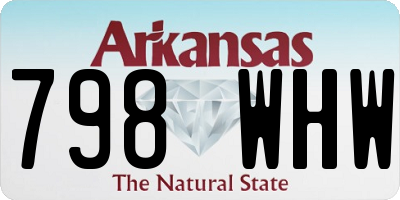 AR license plate 798WHW