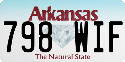 AR license plate 798WIF