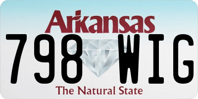 AR license plate 798WIG